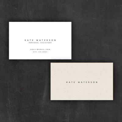 Chic Simple Minimalist Natural Canvas