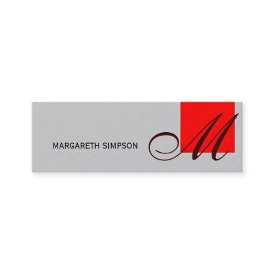 Chic Skinny Monogram Grey Red