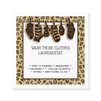 Chic socks on line animal print laundry square