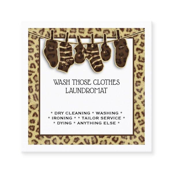 Chic socks on line animal print laundry square
