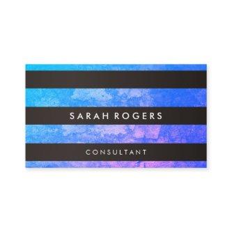 Chic Stripes Pattern Grunge Blue Purple