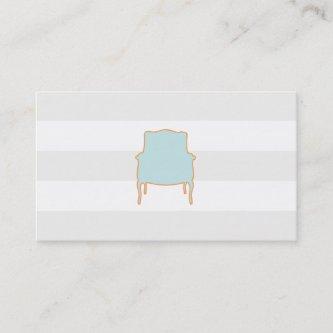 Chic Subtle Stripes French Chair