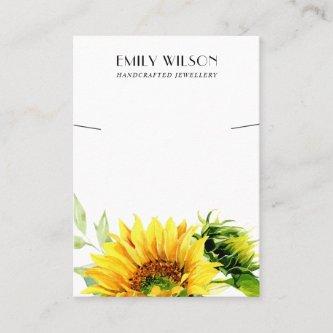 CHIC SUNFLOWER FALL NECKLACE BRACELET DISPLAY CARD