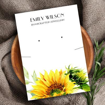 CHIC SUNFLOWER FALL NECKLACE EARRING DISPLAY CARD