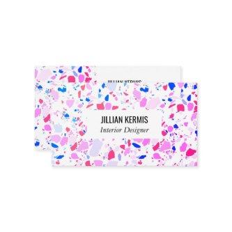 Chic terrazzo  in blue pink purple