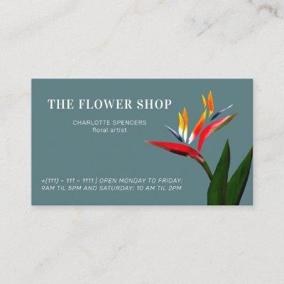 Chic tropical bird of paradise floral illustration