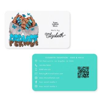 Chic Turquoise African American Nail Salon