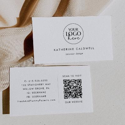 Chic Typography Logo and QR Code