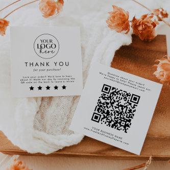 Chic Typography Logo QR Code Leave A Review Square