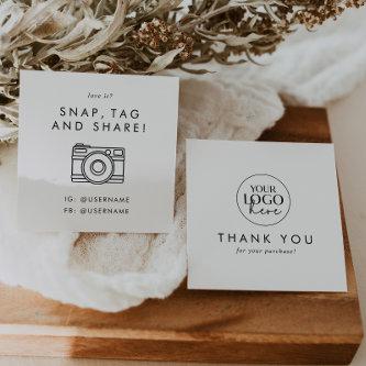 Chic Typography Logo Social Media Share Thank You Square