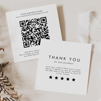 Chic Typography QR Code Leave A Review Square