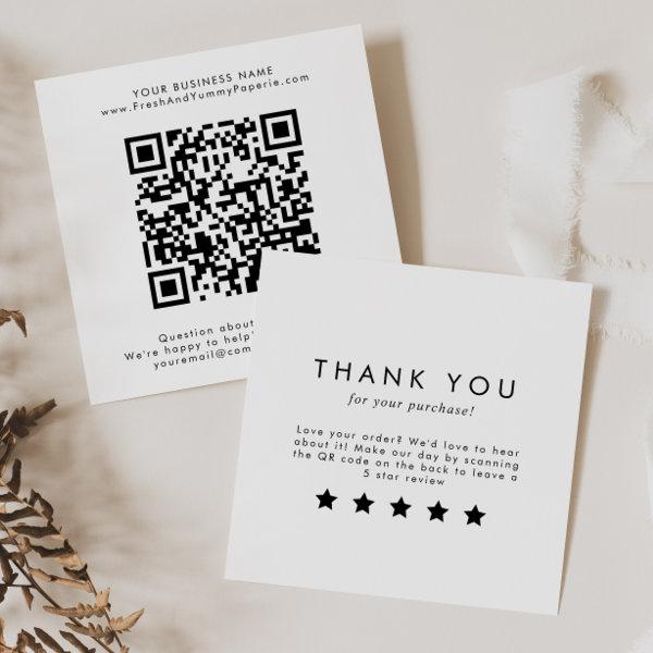 Chic Typography QR Code Leave A Review Square