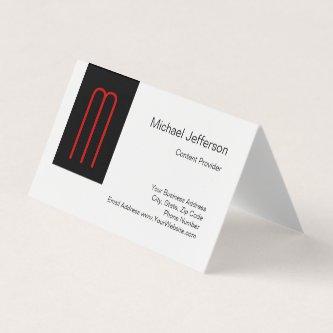 Chic Unique Monogram Black White Plain Simple