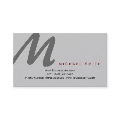 Chic Unique Monogram Gray