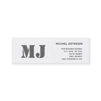 Chic Unique Monogram Gray White
