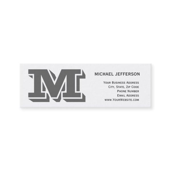 Chic Unique Monogram White