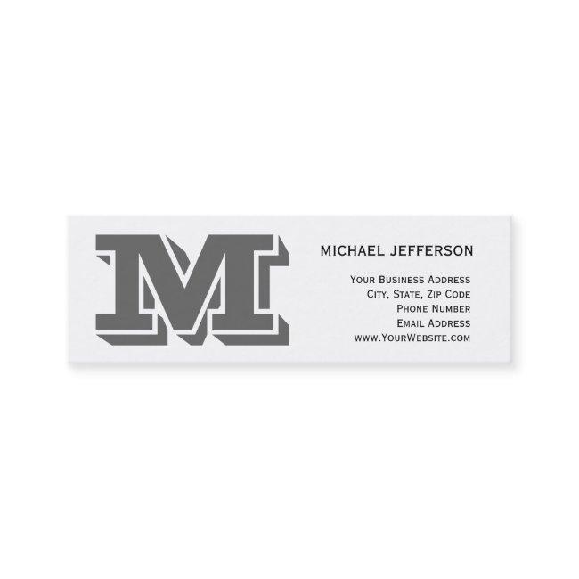 Chic Unique Monogram White