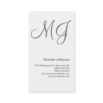 Chic Unique Monogram White Grey