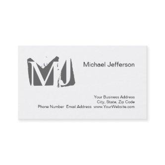 Chic Unique Monogram White Grey