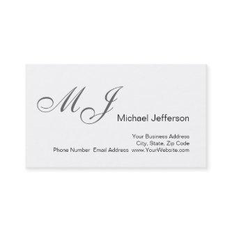 Chic Unique Monogram White Grey