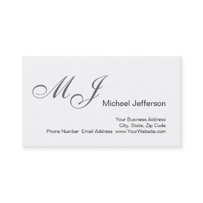 Chic Unique Monogram White Grey