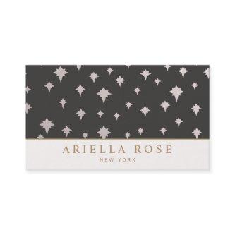 Chic Upscale Designer Silver Stars Pattern