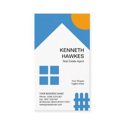Chic White House Orange Sun Picket Fence Realtor