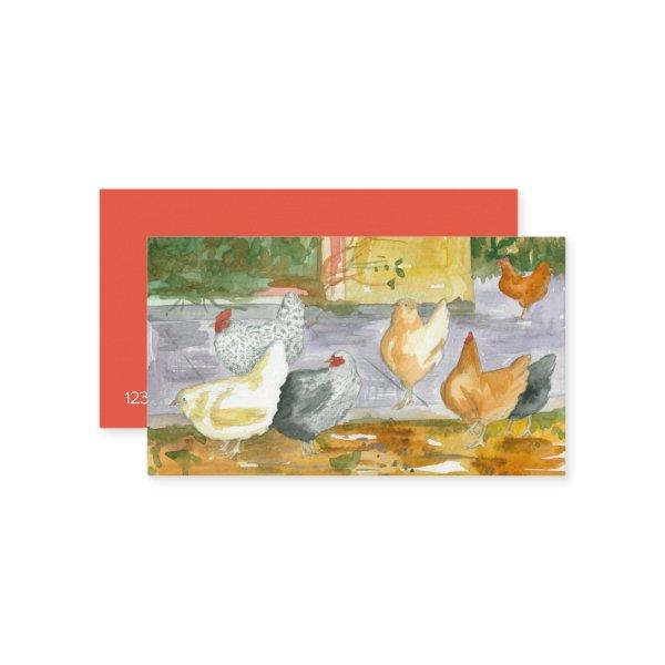 Chicken Farm Fresh Eggs Hens Birds Watercolor