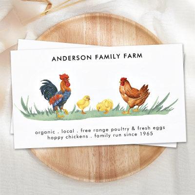 Chicken Poultry Free Range Eggs Watercolor Farm