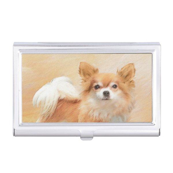 Chihuahua Long-Haired Dog Painting Original Art  Case