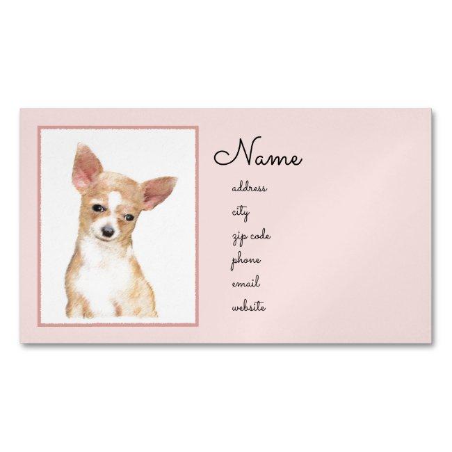 Chihuahua Painting - Cute Original Dog Art Magnet