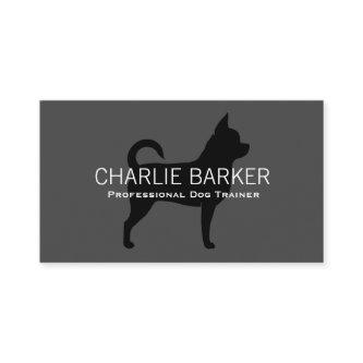 Chihuahua Silhouette Black on Grey