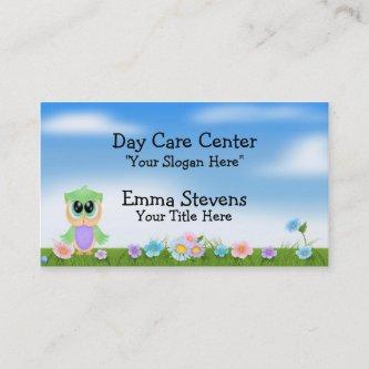 Child Care Baby Owl  Template