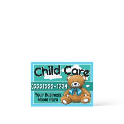 Child Care Day Care Teddy Bear Blue