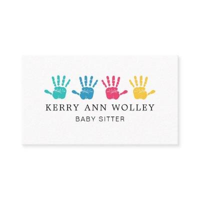 Child Care Nanny Babysitter Colorful Funky Cool