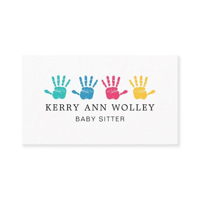 Child Care Nanny Babysitter Colorful Funky Cool
