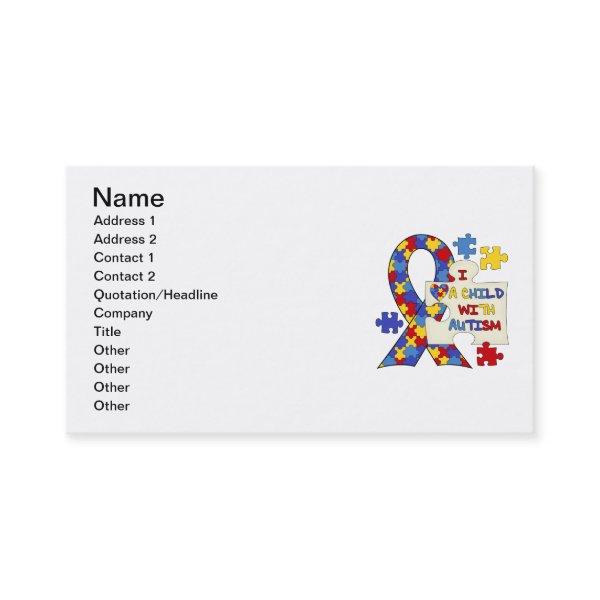 Child With Autism Awareness Ribbon