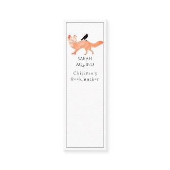 Children's Book Author Writer Fox Crow Bookmark Mini