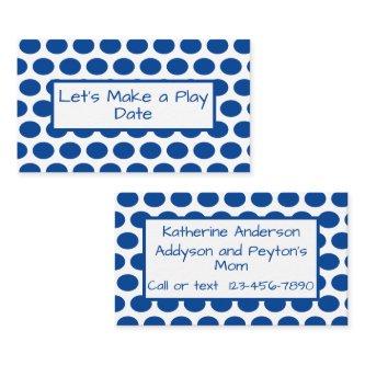 Child's Play Date Blue Polka Dot