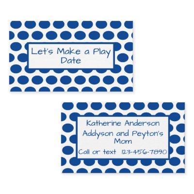 Child's Play Date Blue Polka Dot