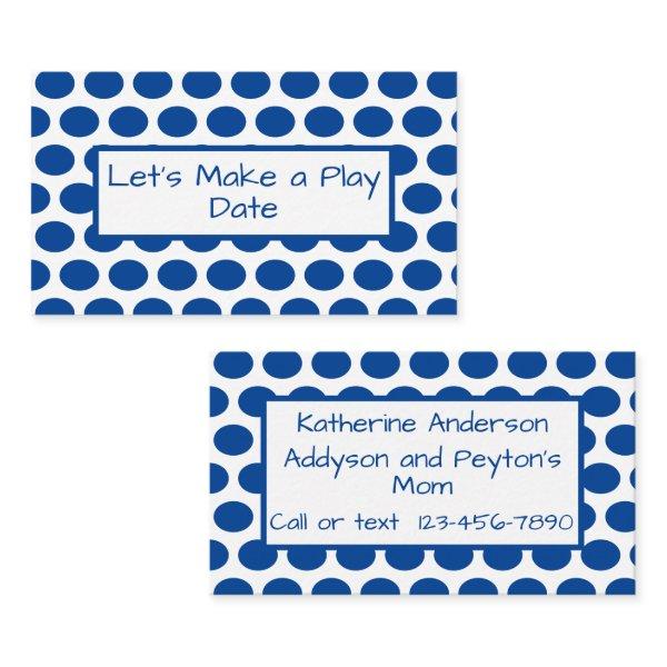 Child's Play Date Blue Polka Dot