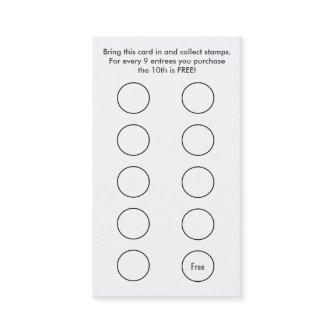 Chinese Restaurant  Loyalty Card