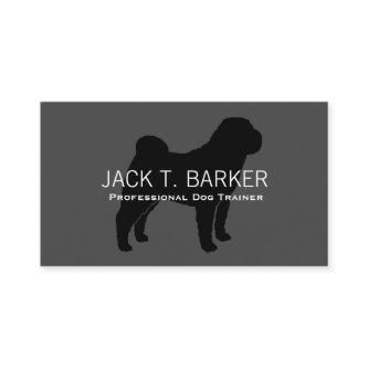 Chinese Shar-Pei Silhouette Black on Grey