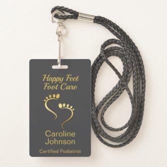 Chiropodist Podiatrist Pedicure Foot Care Business Badge