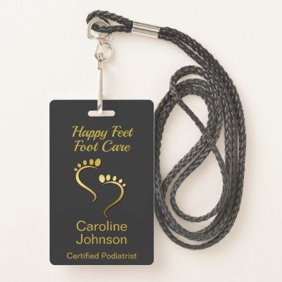 Chiropodist Podiatrist Pedicure Foot Care Business Badge