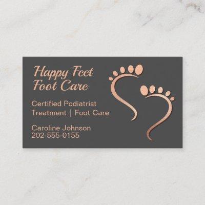 Chiropodist Reflexologist Pedicure Footprint Rose