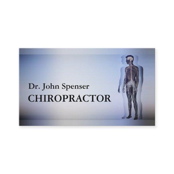 Chiropractic Chiropractor Human Body Blue Card
