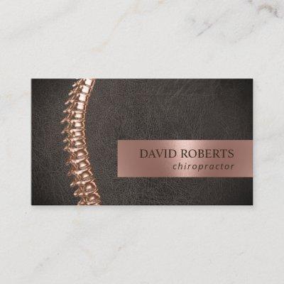 Chiropractor Chiropractic Rose Gold Spine Leather