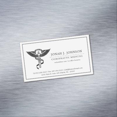 Chiropractor | Minimalist Lined Border  Magnet