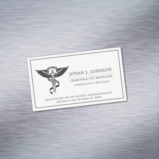 Chiropractor | Minimalist Lined Border Magnet